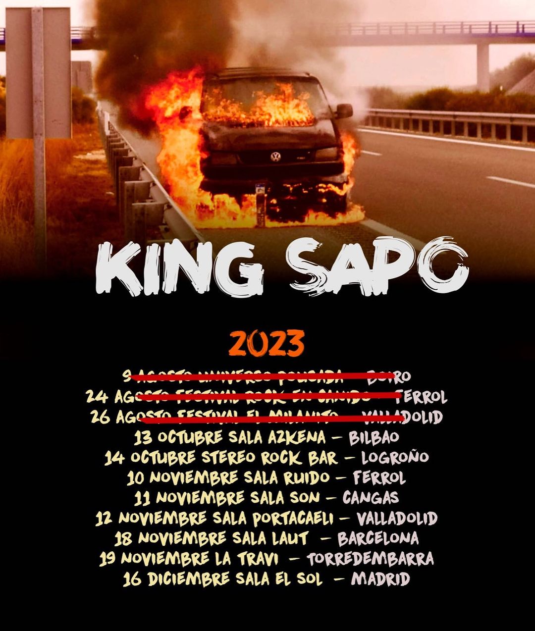 Conciertos de King Sapo en Galicia en noviembre