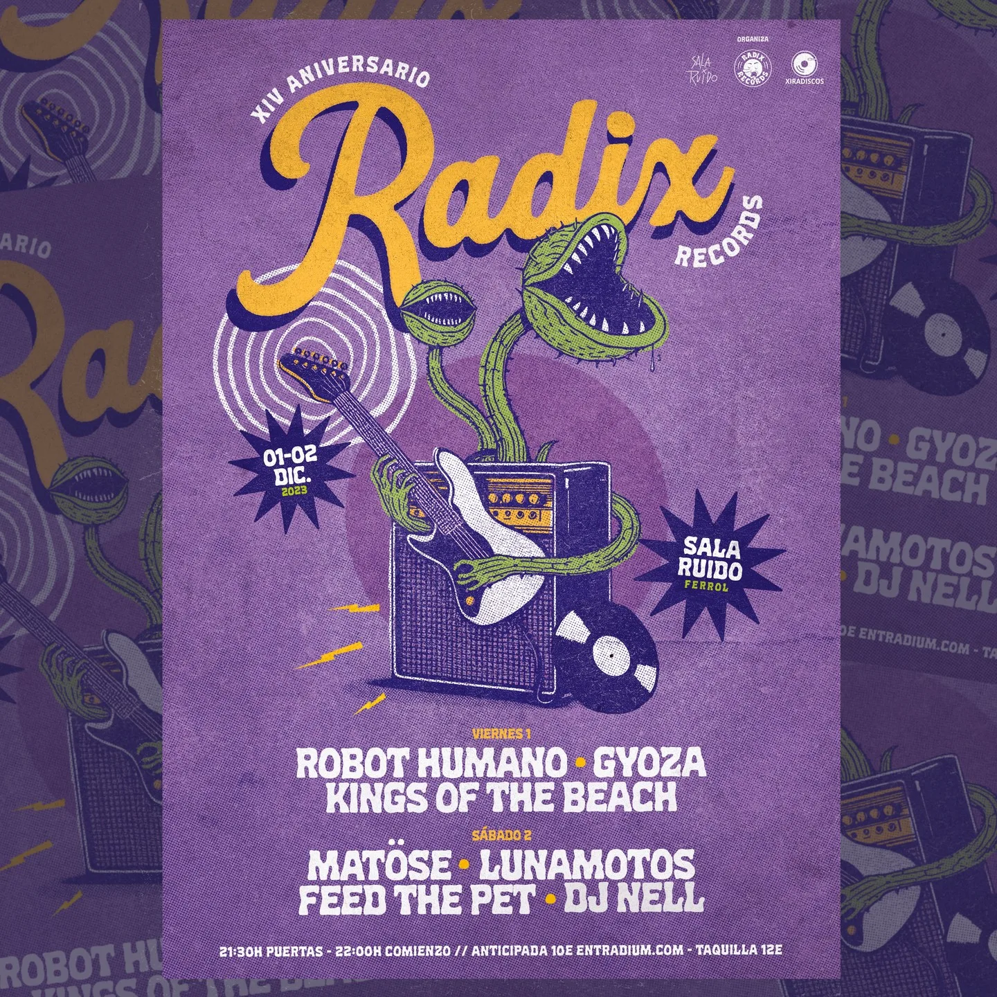Conciertos fiesta XIV aniversario Radix Records