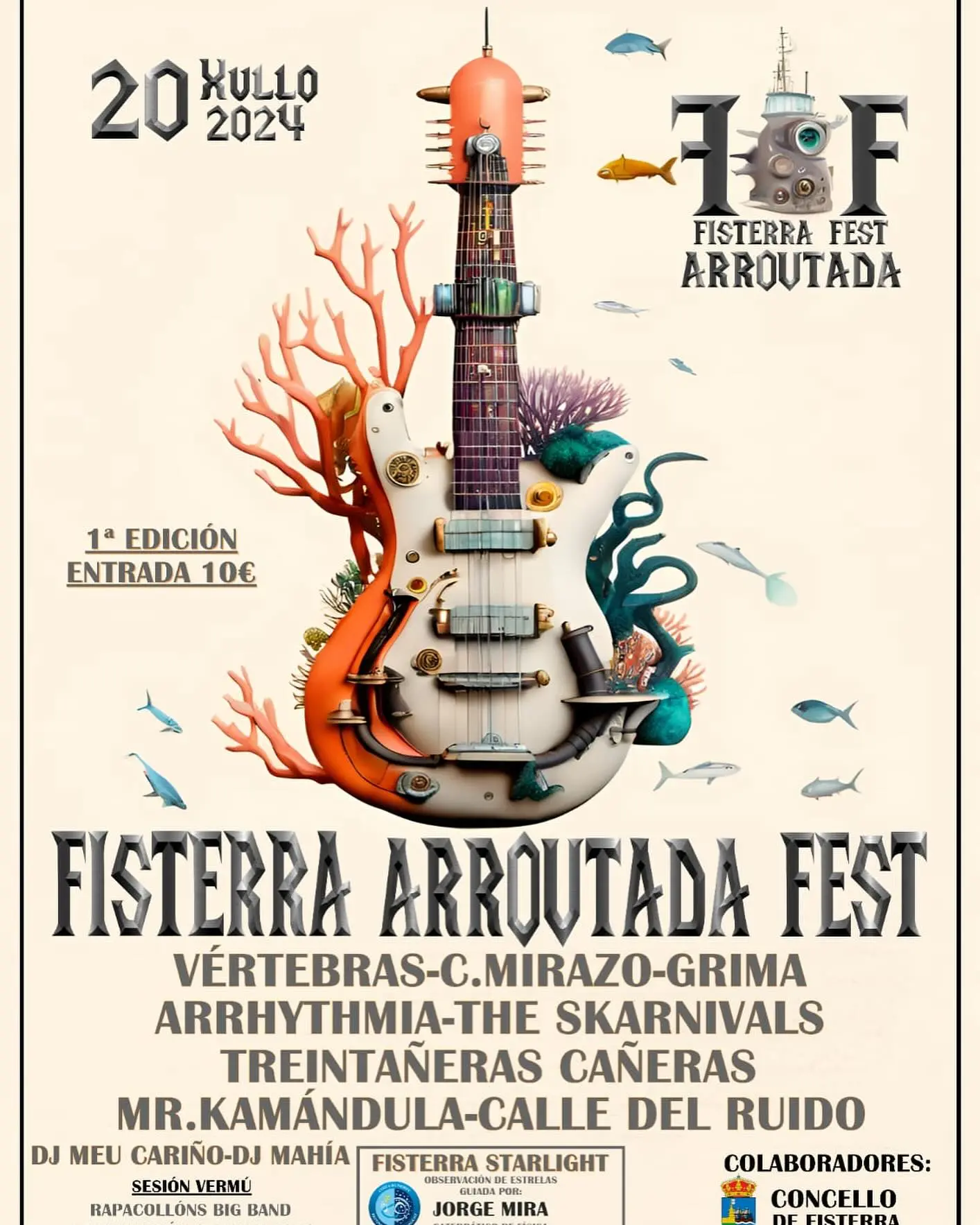 Cartel del Festival Fisterra Arroutada Fest 2024